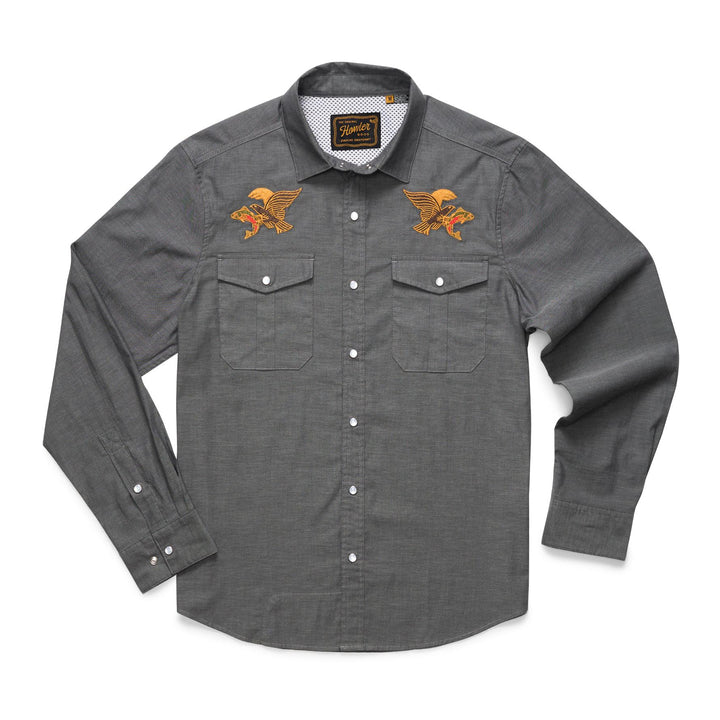 Howler Brothers Gaucho Snapshirt Mens in Osprey Prey