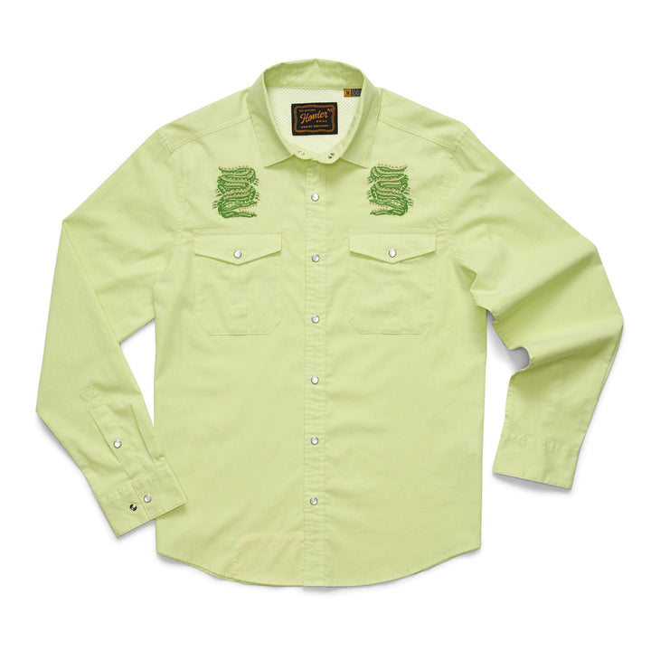 Howler Brothers Gaucho Snapshirt Mens in Slithering Gators