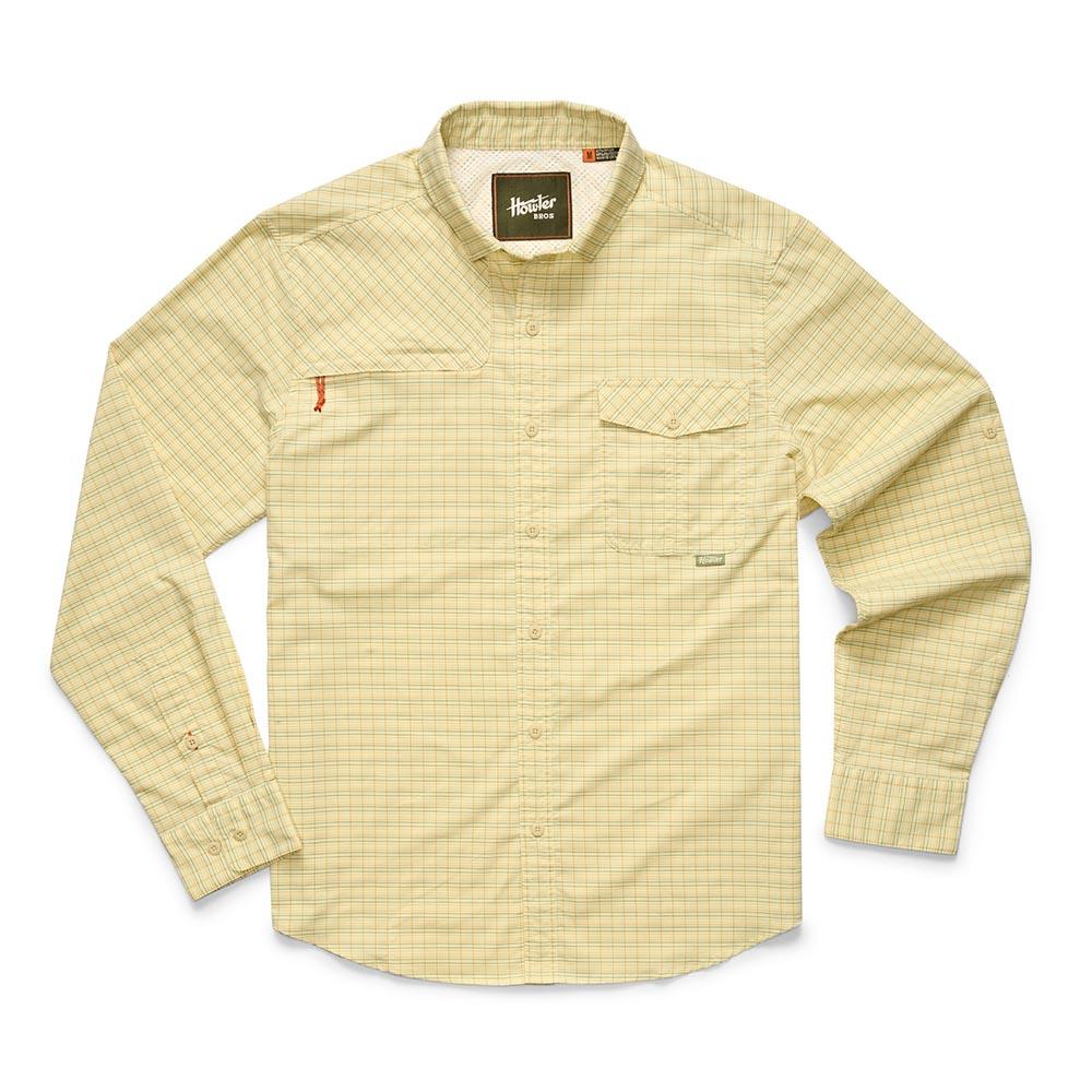 Howler Brothers Matagorda Long Sleeve Shirt Mens in Trader Plaid Dawn