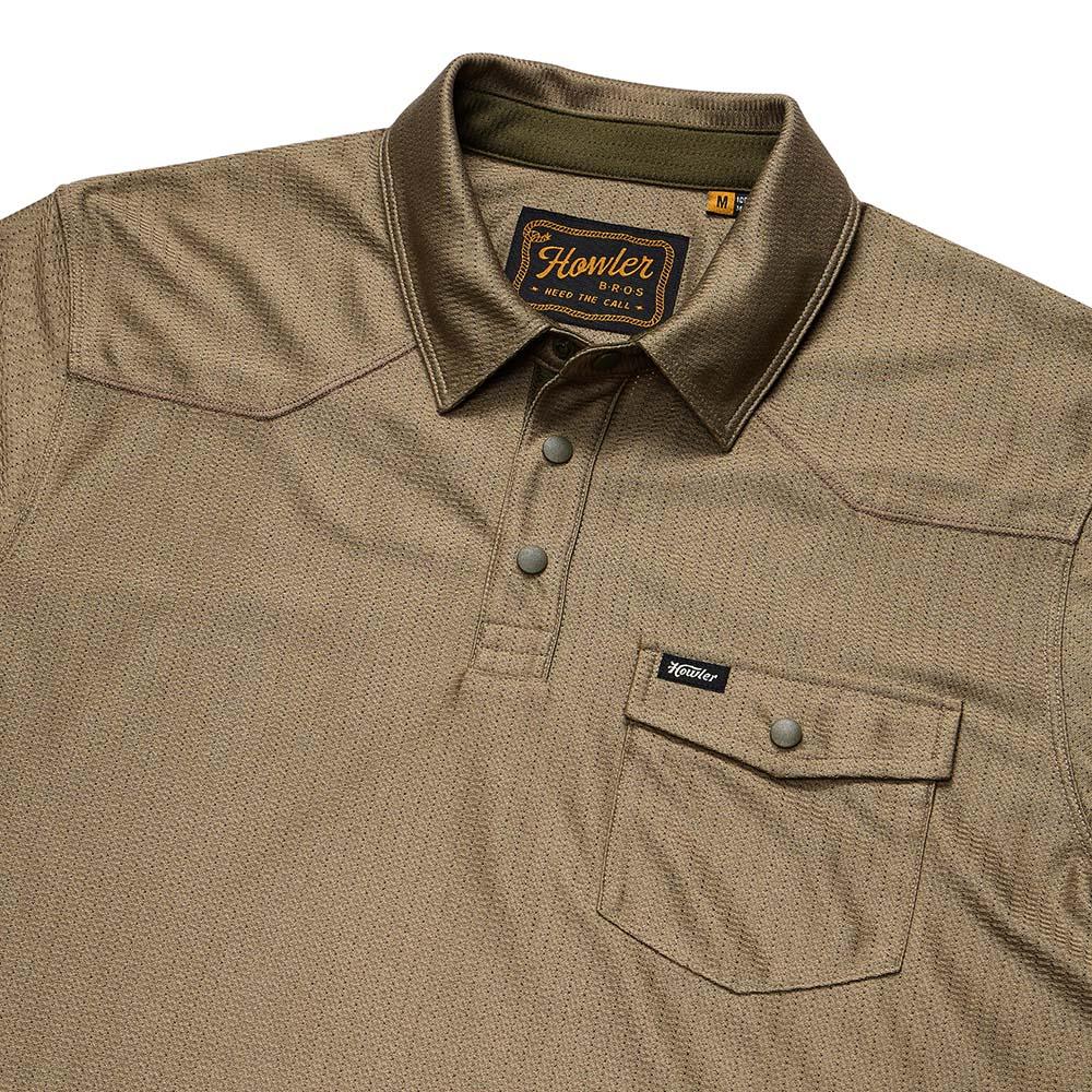 Howler Brothers Ranchero Tech Polo Shirt Mens in Mirage Blue