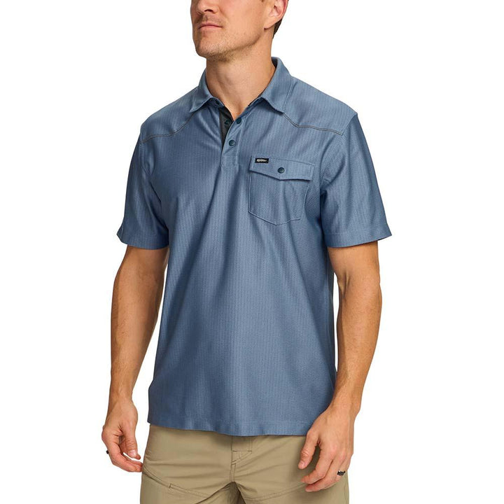 Howler Brothers Ranchero Tech Polo Shirt Mens in Mirage Blue