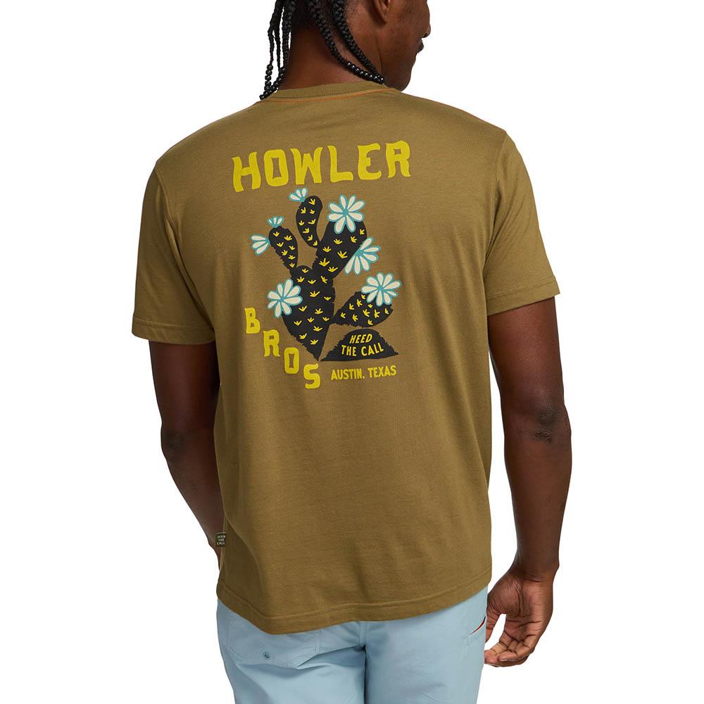 Howler Brothers Prickly Pear Pocket TShirt Mens in Ivy Green