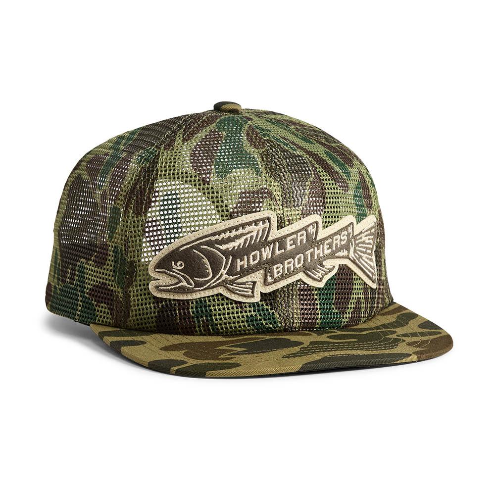 Howler Brothers Trout Bolt Unstructured Snapback Hat in Camo