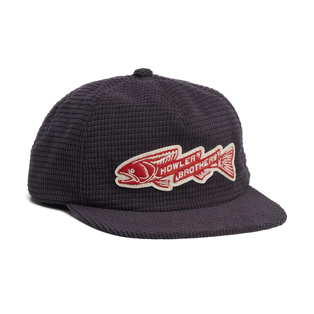 Howler Brothers Trout Bolt Unstructured Snapback Hat in Navy Corduroy