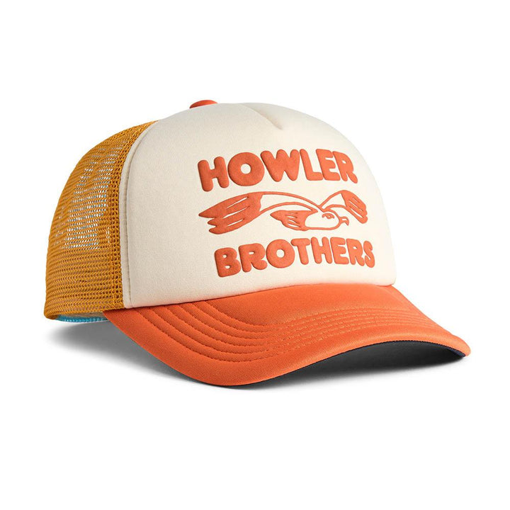 Howler Brothers Lone Gull Foam Dome Hat in Bold Orange