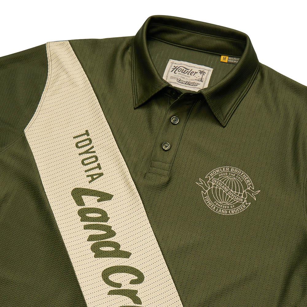 Howler Brothers x Land Cruiser Tech Polo Mens in Dark Olive