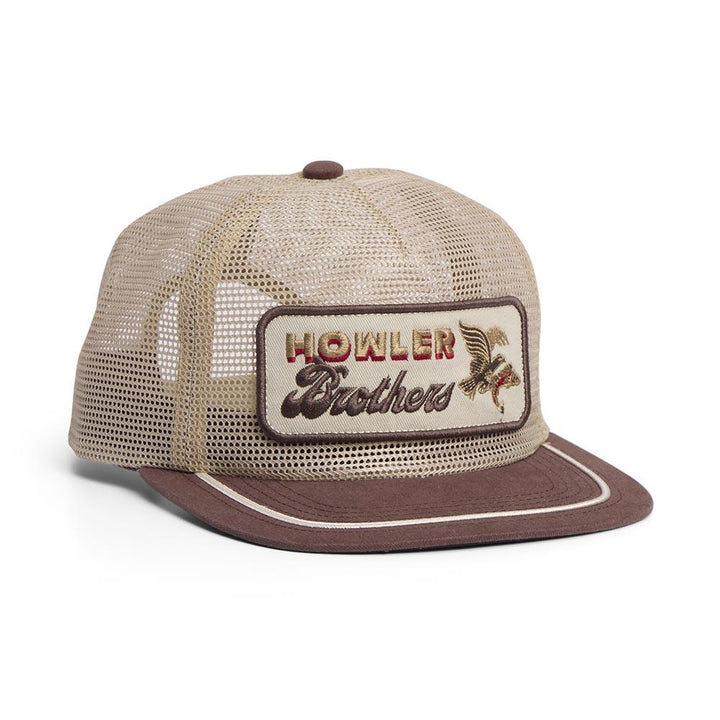 Howler Brothers Feedstore Unstructured Snapback Hat in Osprey Prey Khaki Brown