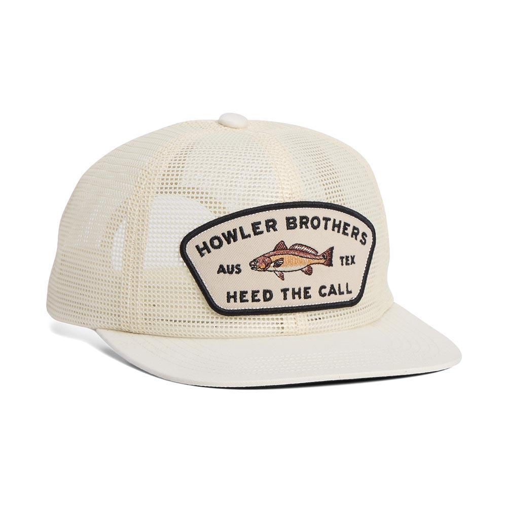 Howler Brothers Feedstore Unstructured Snapback Hat in Redfish Off White