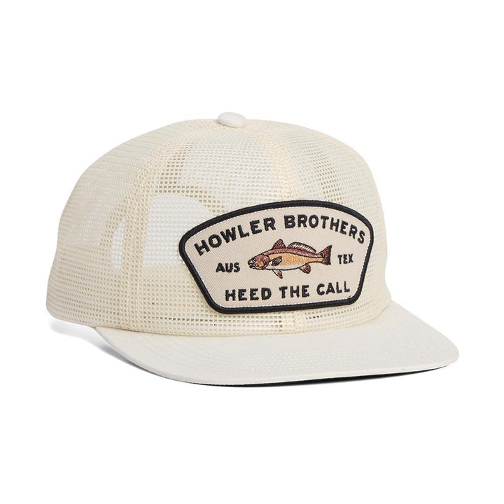 Howler Brothers Feedstore Unstructured Snapback Hat in Redfish Off White