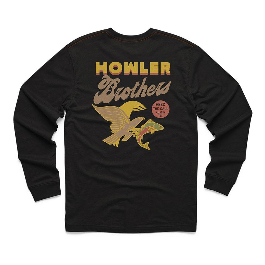 Howler Brothers Osprey Prey LS TShirt Mens in Black