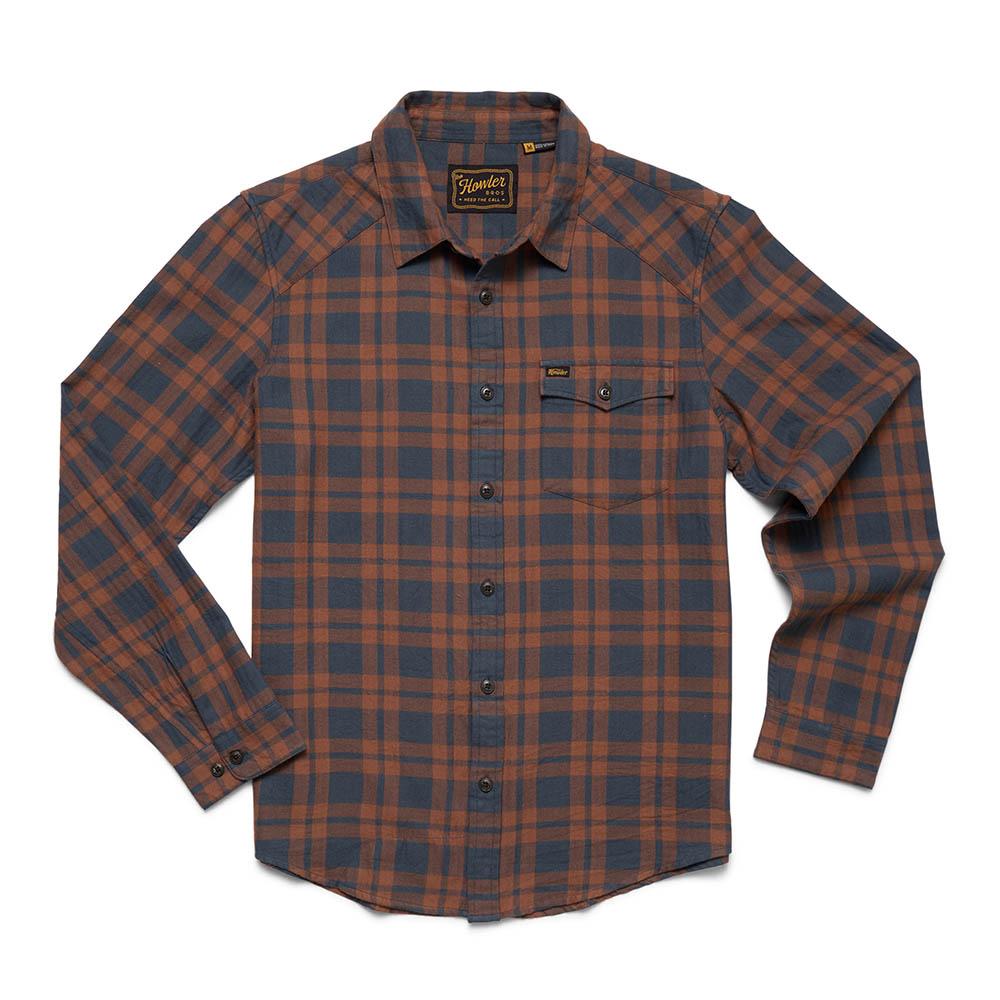 Howler Brothers La Grange Lightweight Flannel Shirt Mens in Cohen Plaid Stargazer