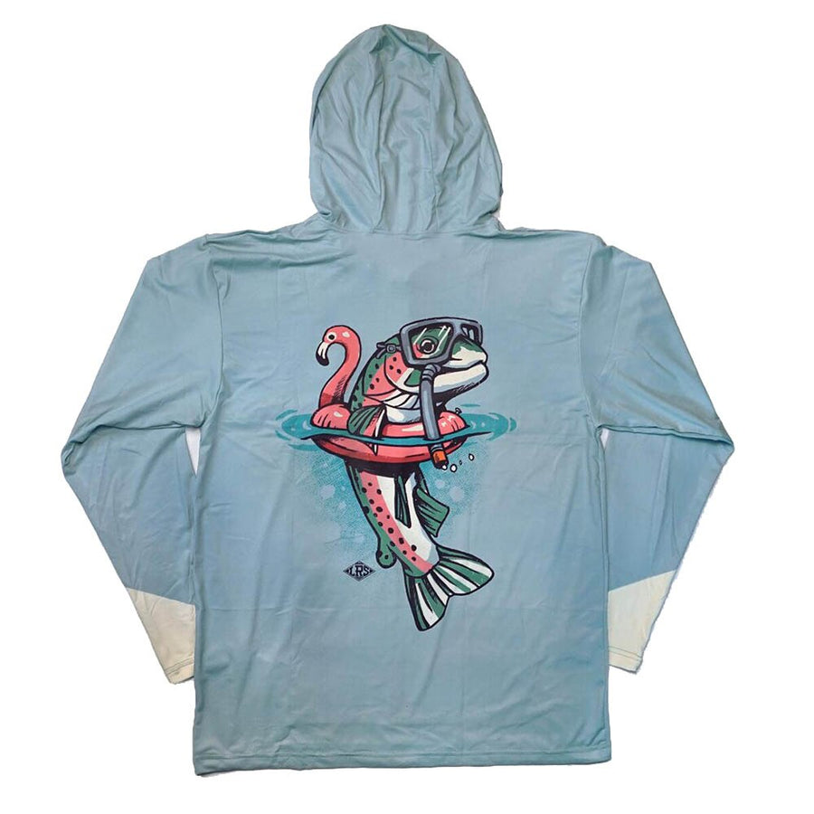 Lakes Rivers Streams Reverse Snorkel Hoodie Men's in Light Blue