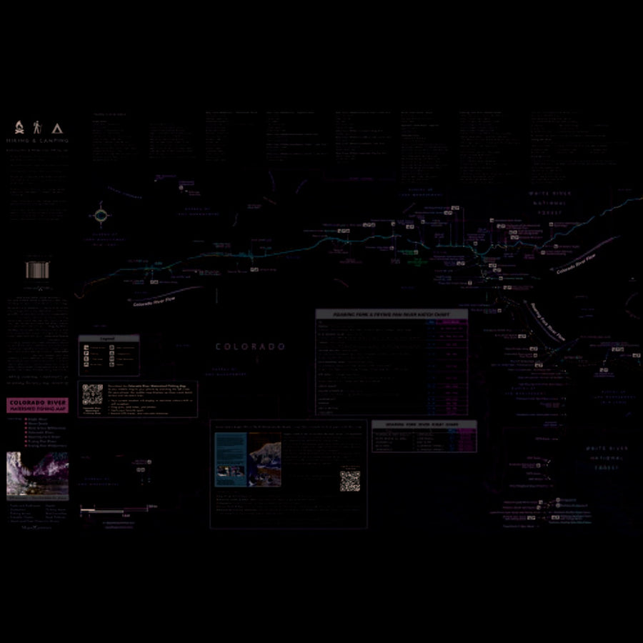 Map The Experience Colorado Watershed Map in One Color