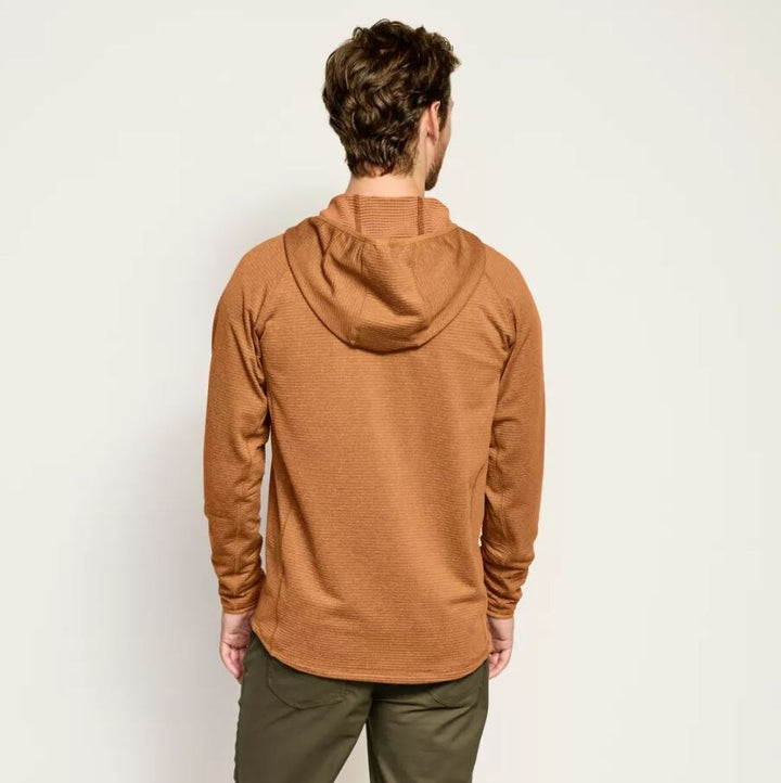 Orvis Horseshoe Hills 1/4 Hoodie Men's in Dark Vicuna