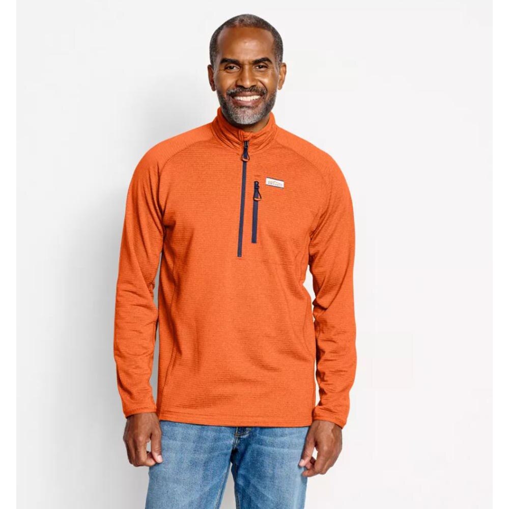 Orvis Horseshoe Hills 1/4 Zip Fleece Men's in Bourbon