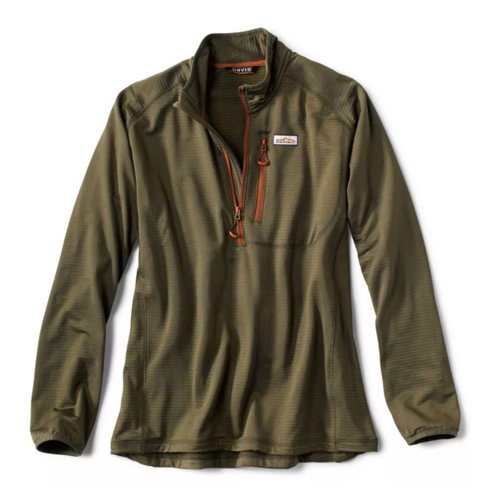 Orvis Horseshoe Hills 1/4 Zip Fleece Men's in Ranger