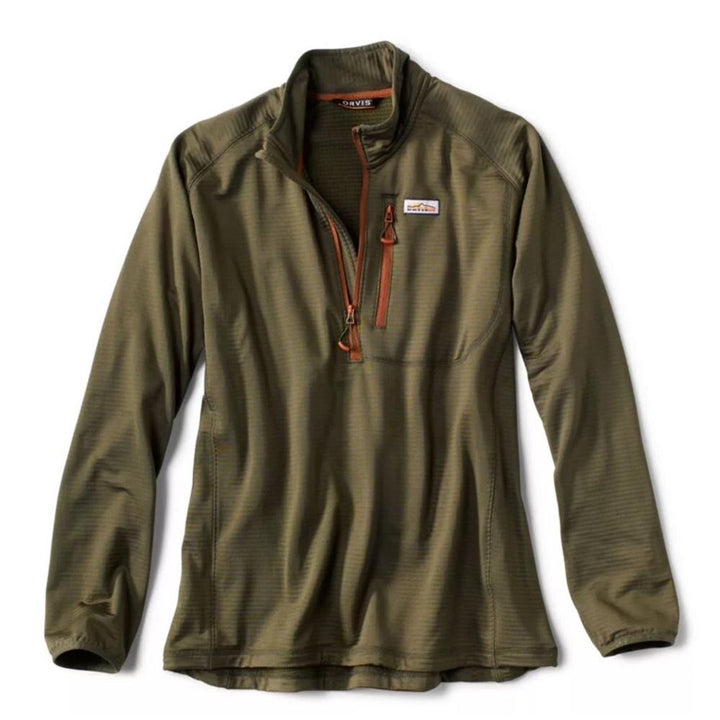Orvis Horseshoe Hills 1/4 Zip Fleece Men's in Ranger