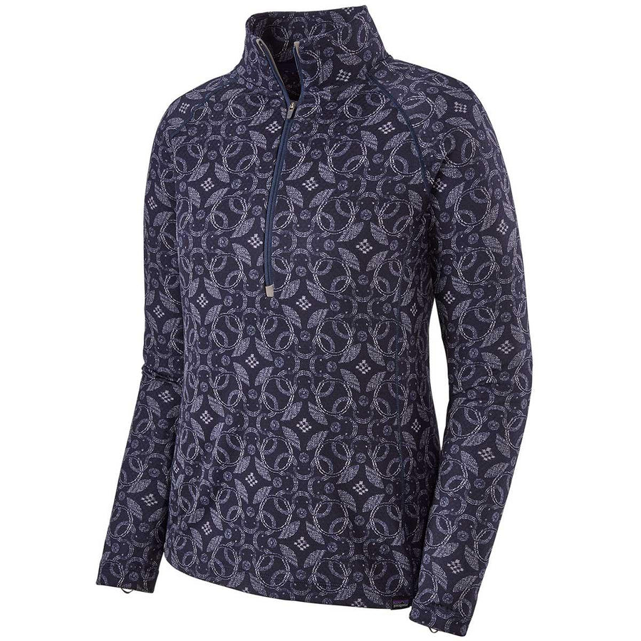 Patagonia Capilene Midweight ZipNeck Top Women’s in Arctic Ox Geo and Classic Navy