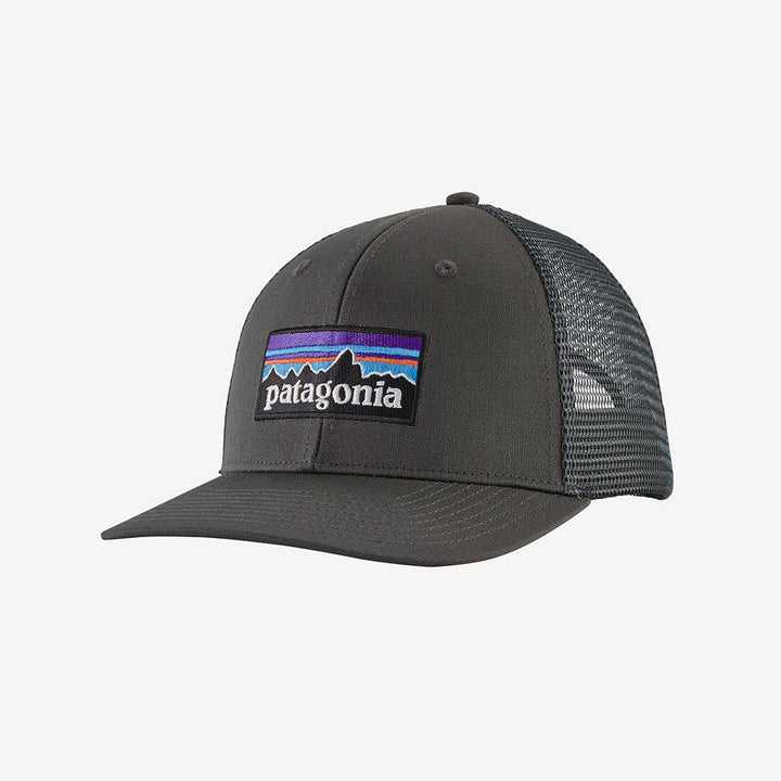 Patagonia P6 Logo Trucker Hat in Forge Grey