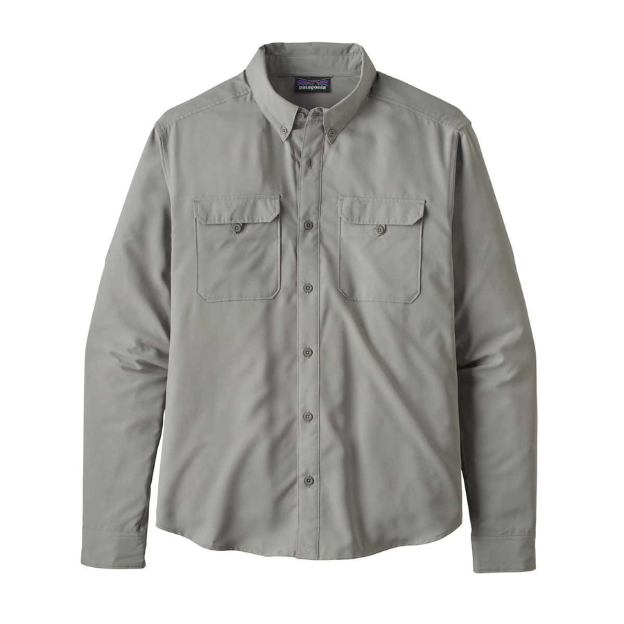 Patagonia Self Guided Long Sleeve Hike Shirt Men's in Salt Grey