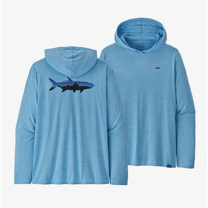 Patagonia Cap Cool Daily Graphic Relaxed Hoody Men's in Fitz Roy Tarpon with Tarpon Lago Blue XDye