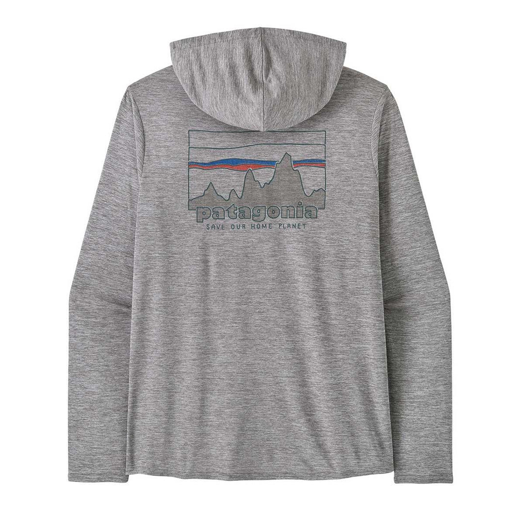 Patagonia Cap Cool Daily Graphic Hoody Men's in 73 Skyline Feather Grey