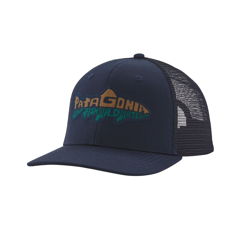 Patagonia Take a Stand Trucker Hat in New Navy with Wild Waterline