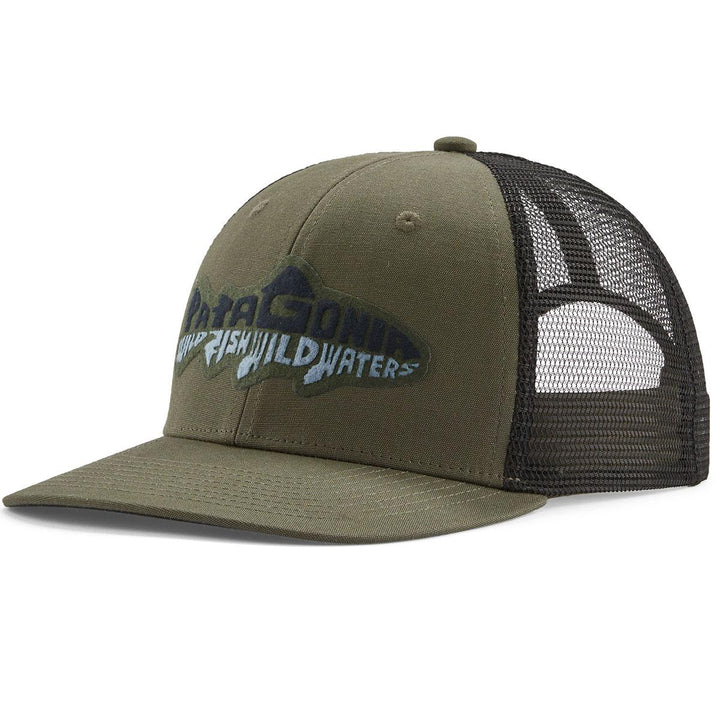 Patagonia Take a Stand Trucker Hat in Wild Waterline Basin Green