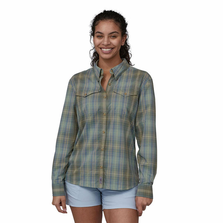 Patagonia Sun Stretch Long Sleeve Shirt Women's in San Miguel Salvia Green