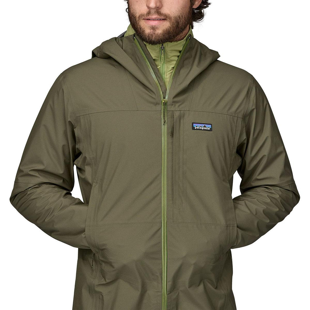 Patagonia Boulder Fork Rain Jacket Men's in Basin Green