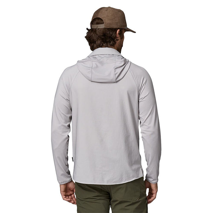 Patagonia River Rambler Hybrid Sun Hoody Men's in Crisp Grey