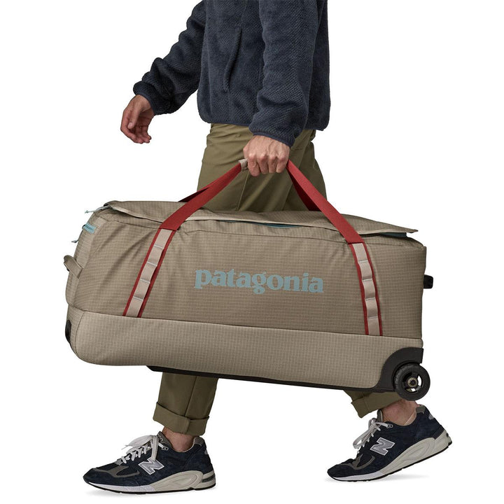 Patagonia Matte Black Hole Wheeled Duffel 100L in Seabird Grey