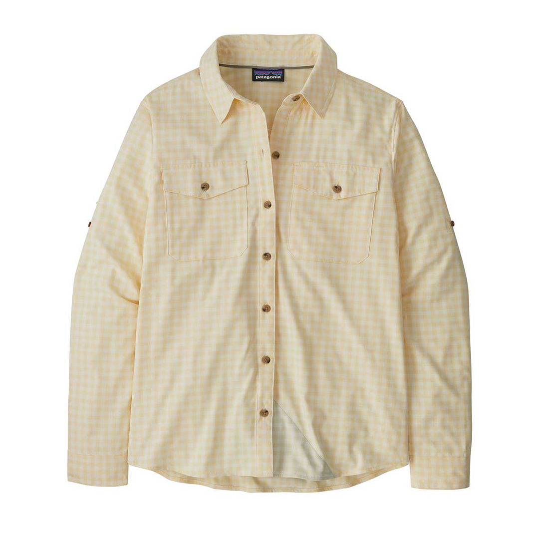 Patagonia Long Sleeve Self Guided Sun Shirt Women's in North Fork Buttercup Yellow