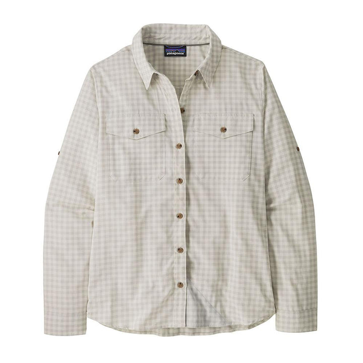 Patagonia Long Sleeve Self Guided Sun Shirt Women's in North Fork Crisp Grey