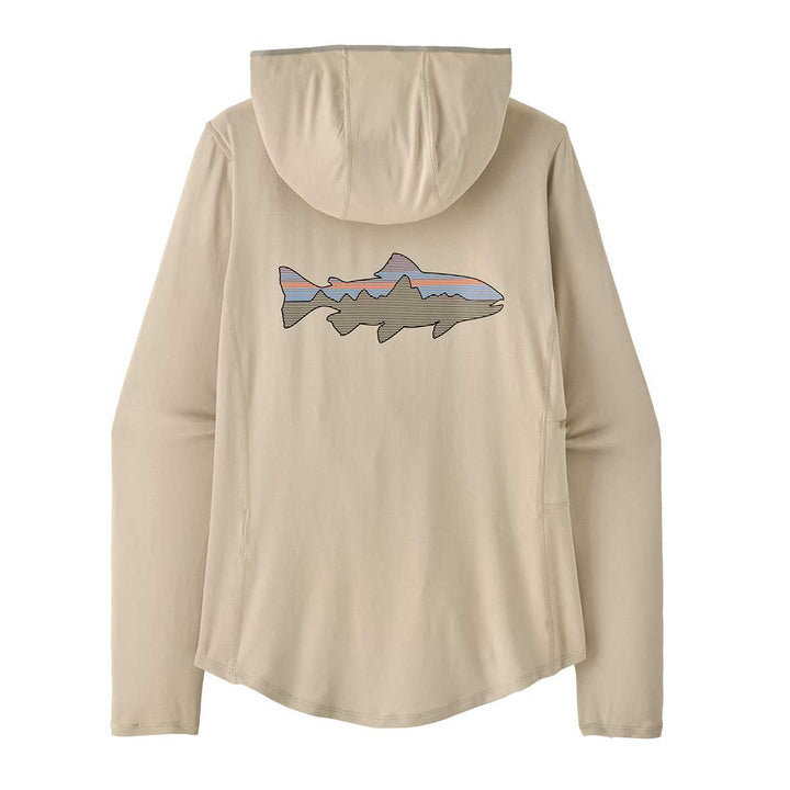 Patagonia Tropic Comfort Natural Graphic Hoody Women's in Fitz Roy Trout Pumice