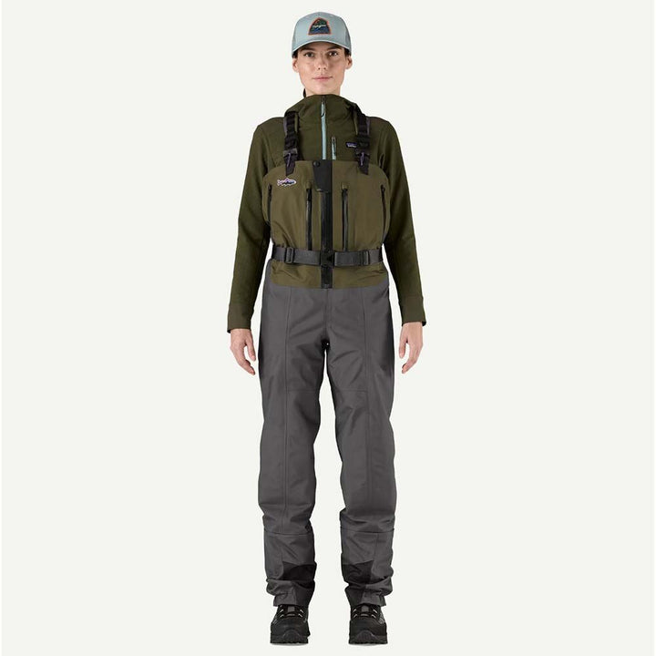 Patagonia Swiftcurrent Expedition Zip Front Waders Women's in Basin Green