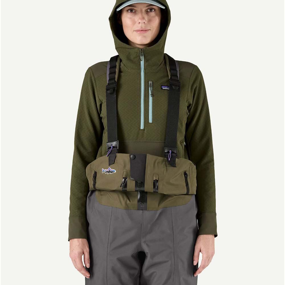 Patagonia Swiftcurrent Expedition Zip Front Waders Women's in Basin Green