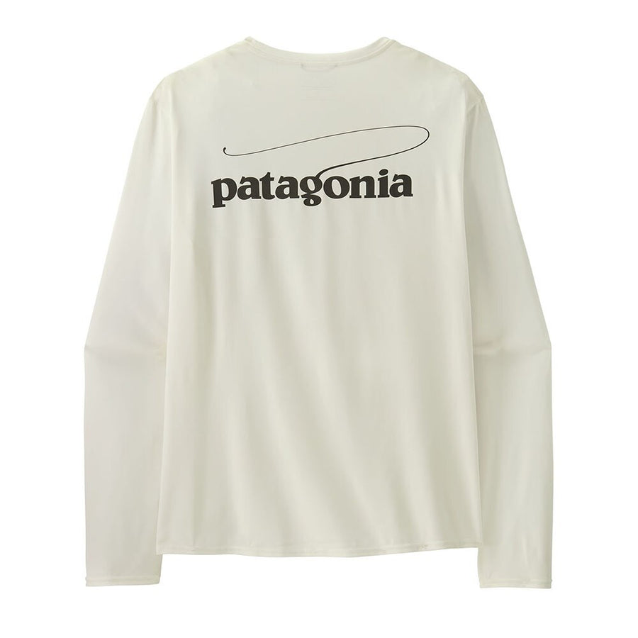 Patagonia Cap Cool Daily Graphic Waters Long Sleeve Shirt Men's in Casting Logo White