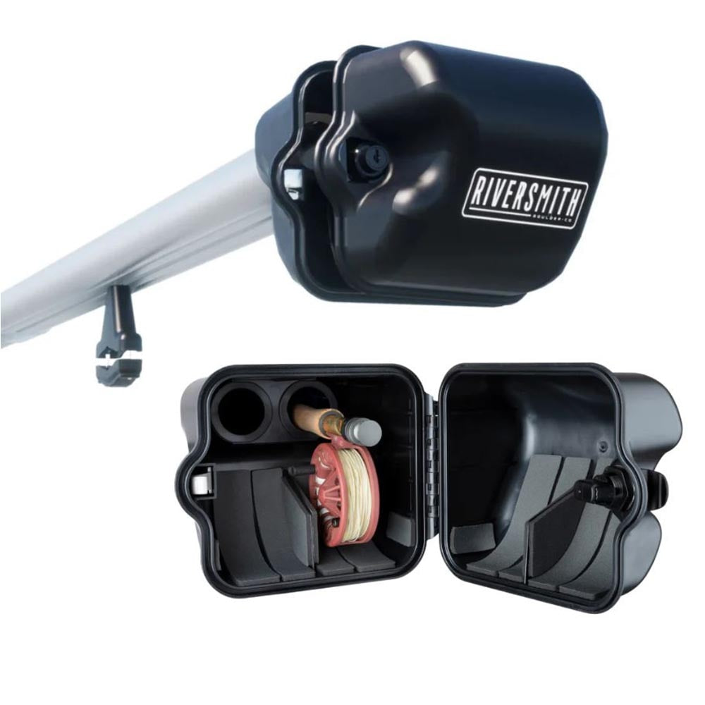 Riversmith 2Banger Rooftop Fly Rod Holder in Silver