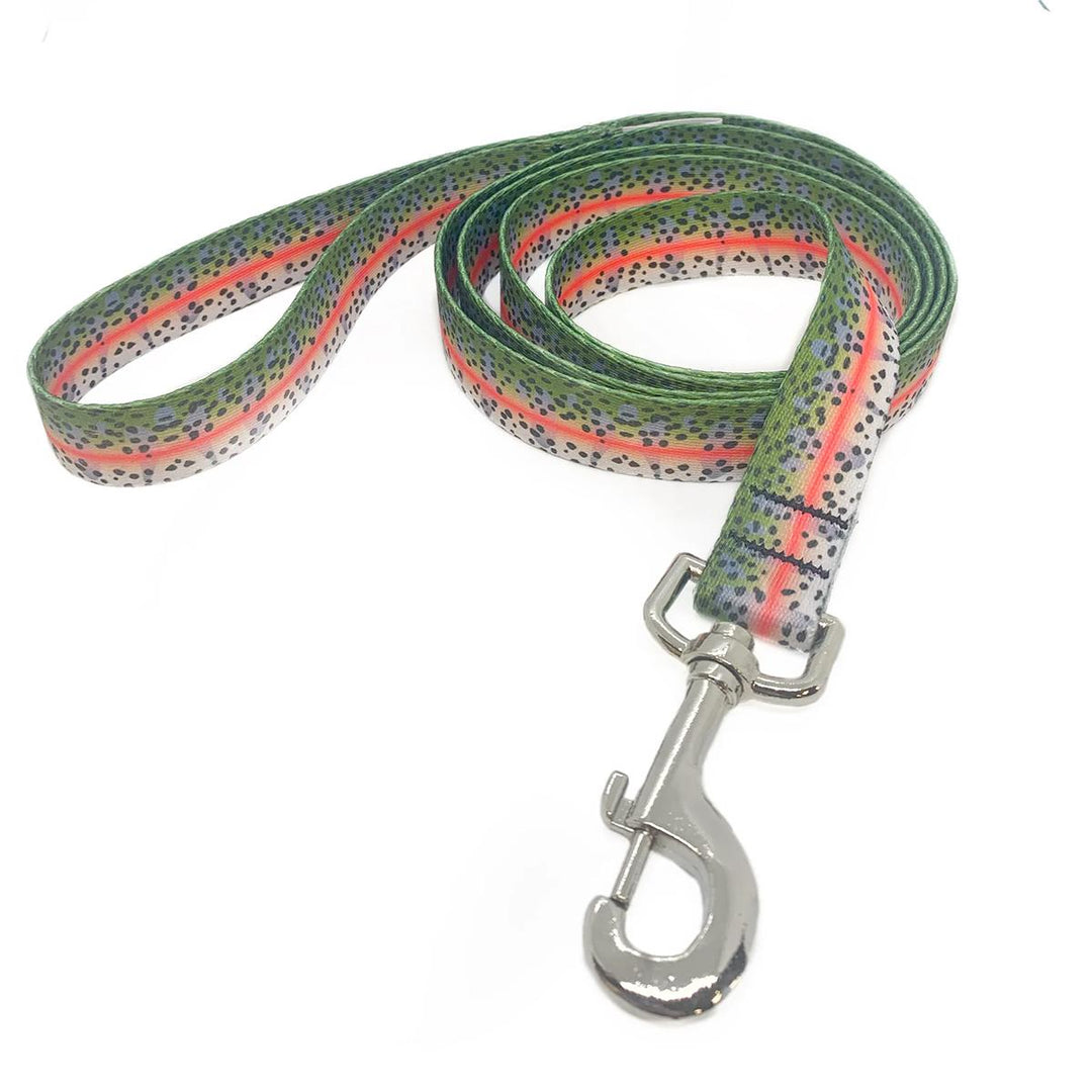 RepYourWater Dog Leash in Rainbow Trout Skin