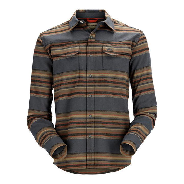 Simms Gallatin Flannel Long Sleeve Shirt Men's in Multicolored Stripe