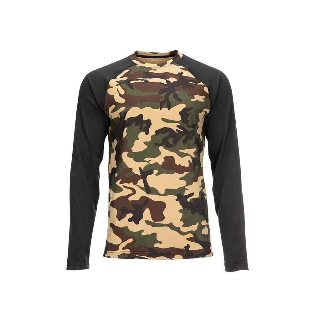 Simms Lightweight Baselayer Top Men's in Woodland Camo