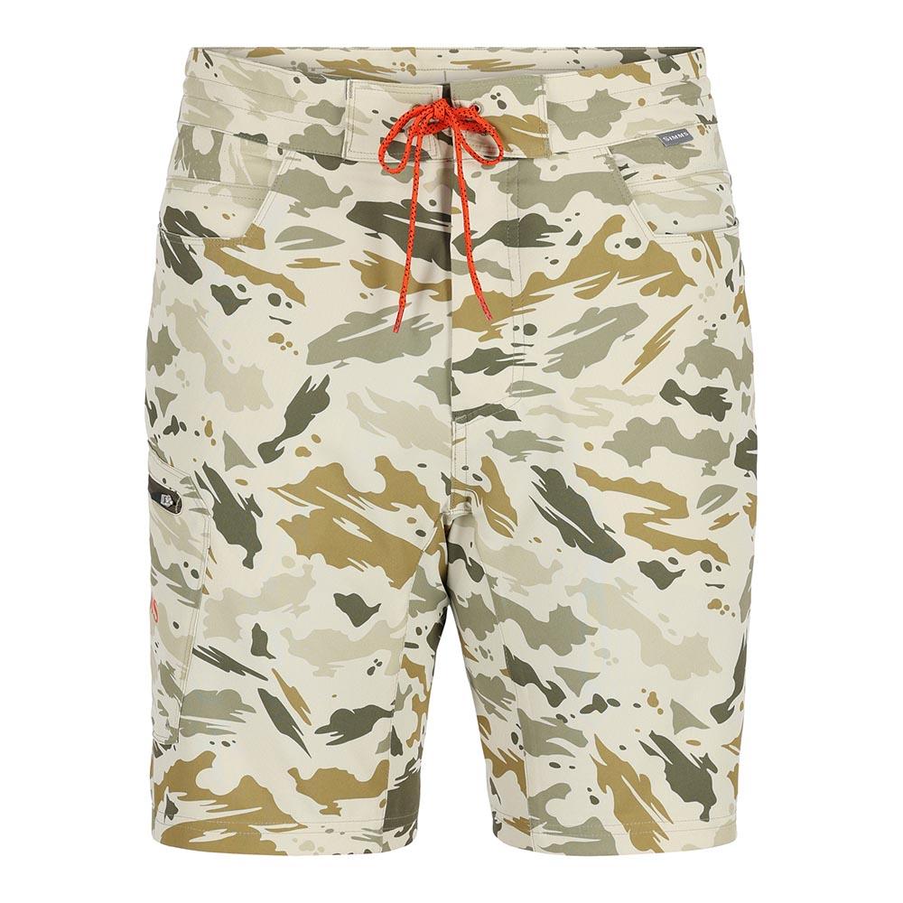 Simms Seamount Board Short Men's in Ghost Camo Stone