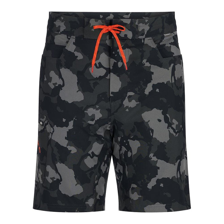 Simms Seamount Board Short Men's in Regiment Camo Carbon