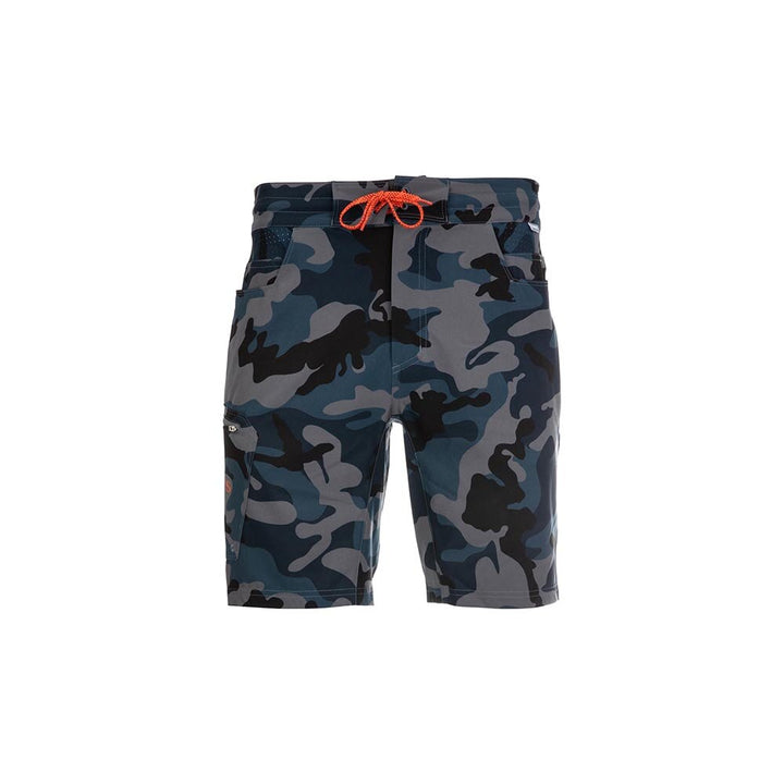 Simms Seamount Board Short Men's in Woodland Camo Storm
