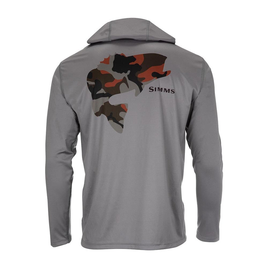 Simms Tech Hoody Artist Series Men's in Bass Woodland Camo Flame and Steel
