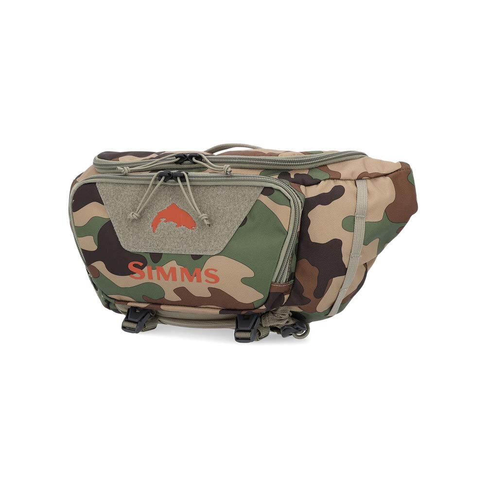 Simms Tributary Hip Pack in Woodland Camo