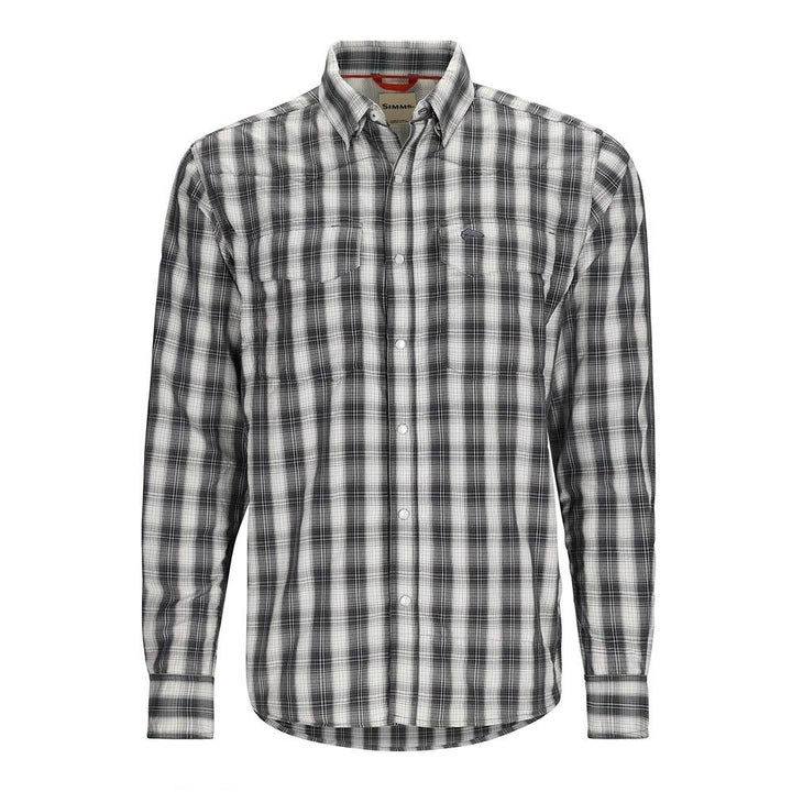 Simms Big Sky Long Sleeve Shirt Men's in Black Plaid