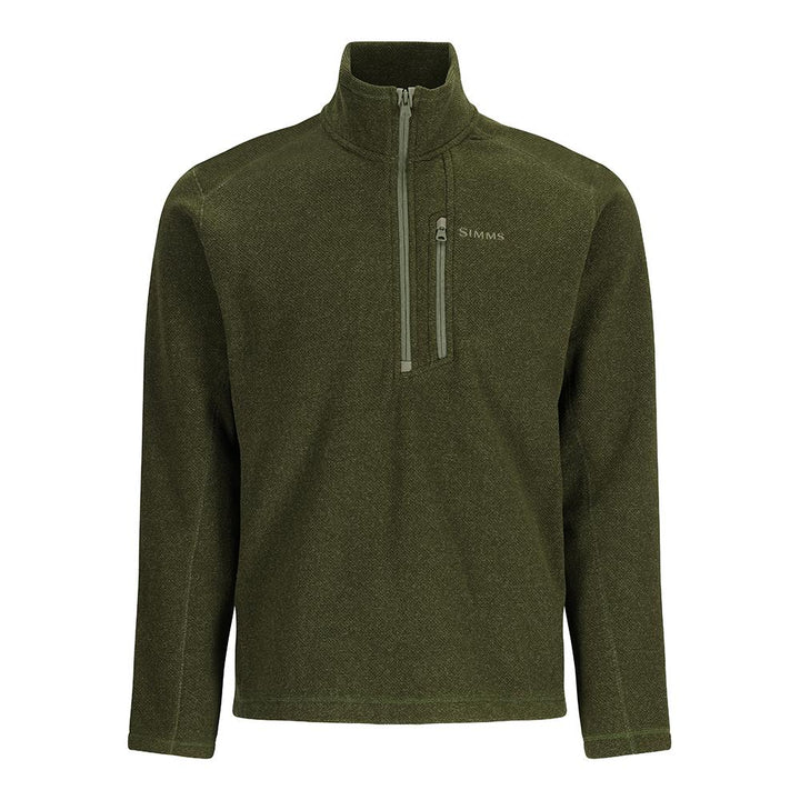 Simms Rivershed Half Zip Top Men's in Riffle Heather