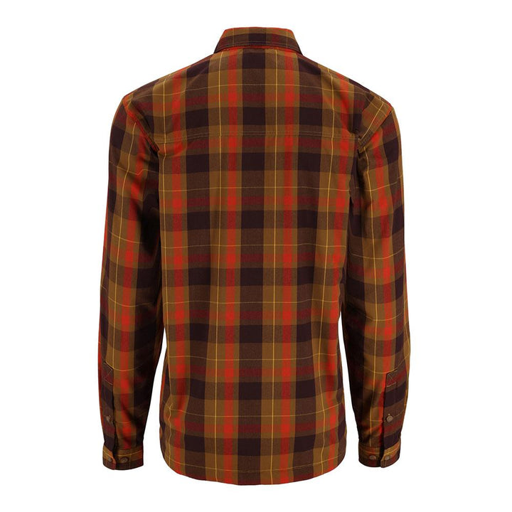 Simms Coldweather Long Sleeve Shirt Men's in Bronzeback Logan Plaid